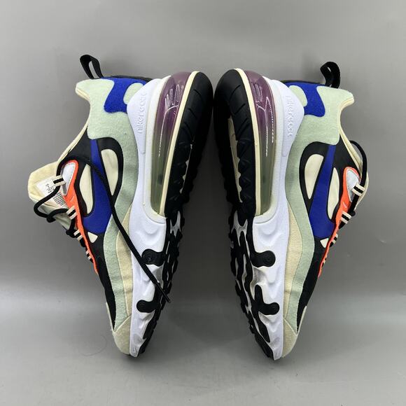 Nike Air Max 270 React Running Shoes Women Size 7 Cream Black Comfort Sneakers - Picture 6 of 8
